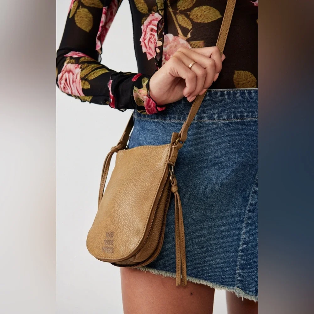 We The Free Brown Crossbody Phone Pouch